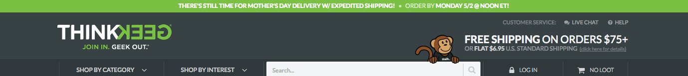 example of scarcity with banner on homepage.