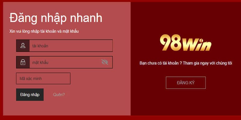 Giao diện tại 98win được thiết kế bắt mắt hấp dẫn