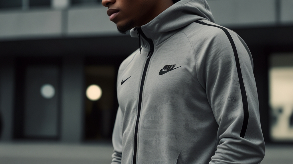 grey nike jacket zip up no background cartoon