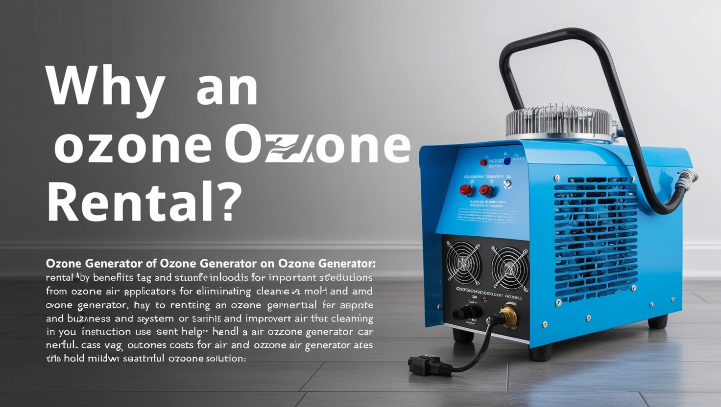 Ozone Generator Rental
