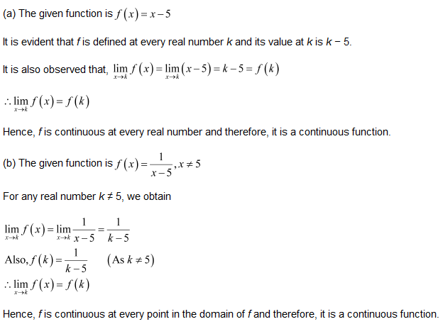 chapter 5-Continuity & Differentiability Exercise 5.1