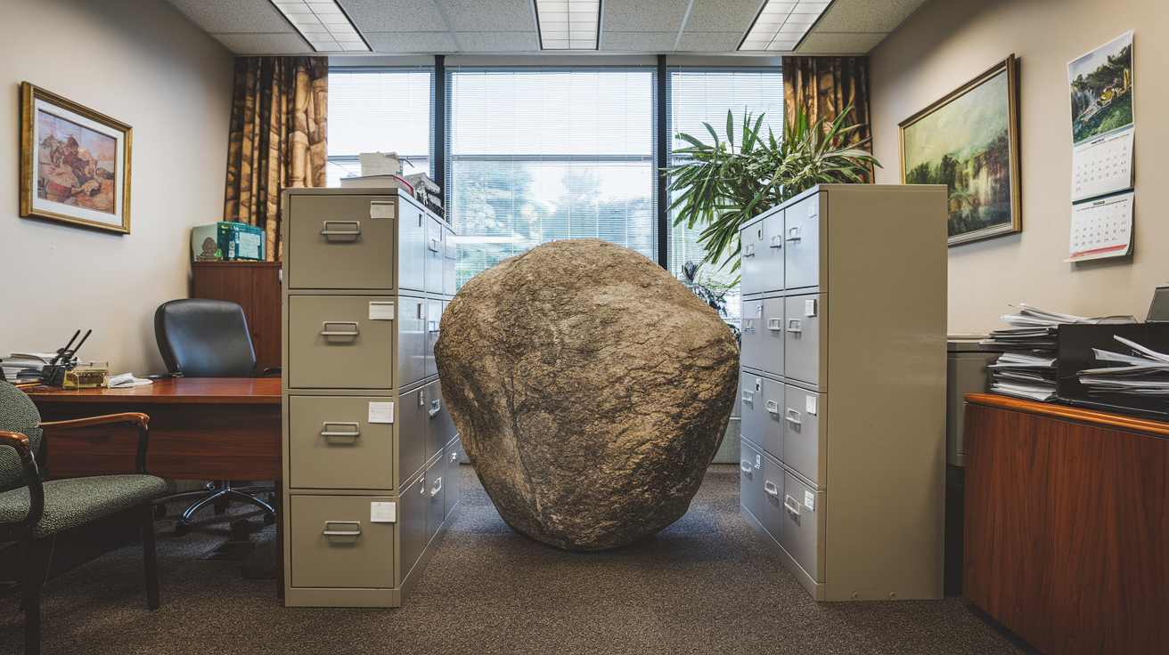 Abiotic Factor Stuck In Office Blocked By Filing Cabinet​