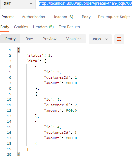 Use greater than in JPA Repository 