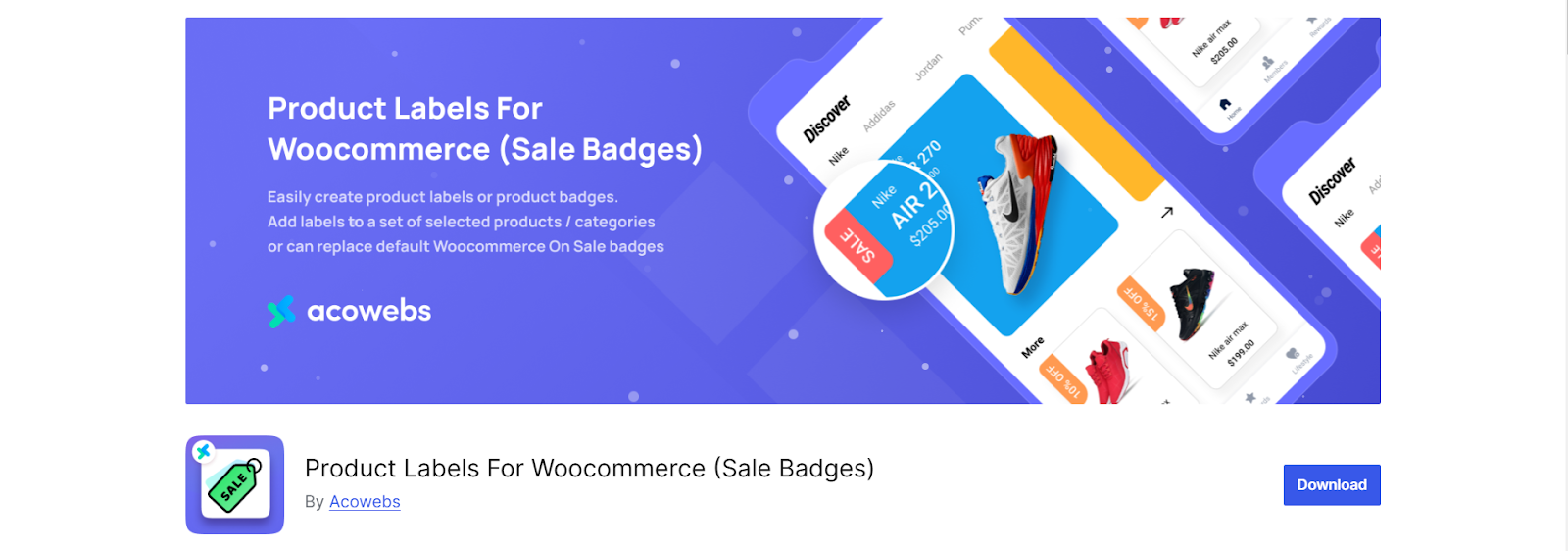A good plugin to make sale badges for Woo products.