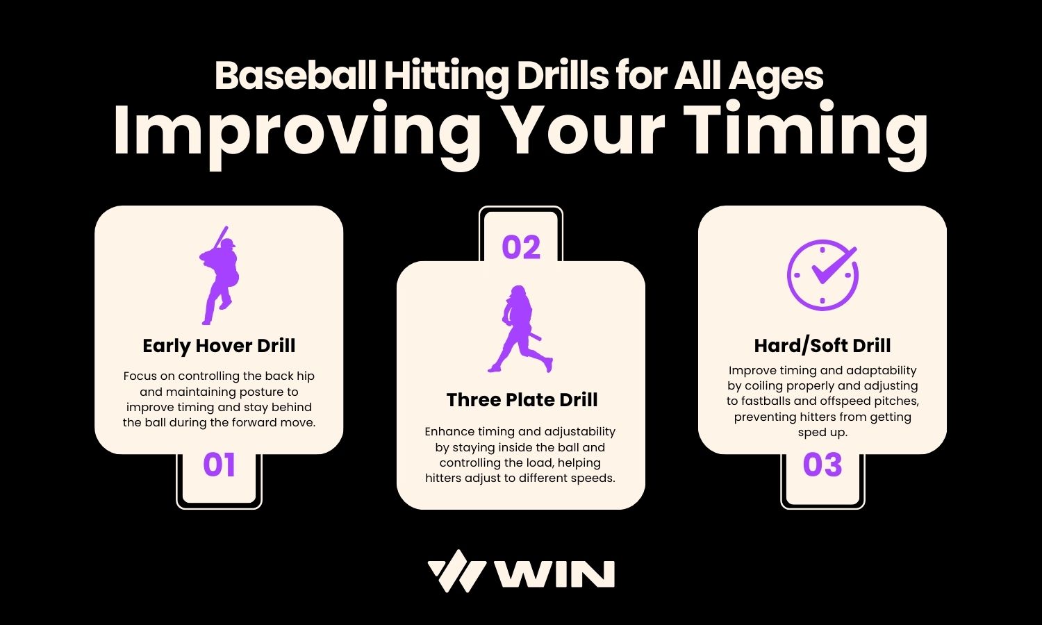 Infographic showcases the best hitting drills for improving your timing