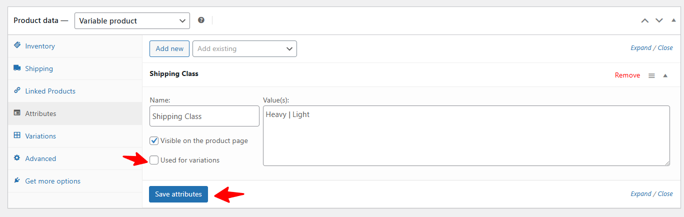 Providing product attribute information 