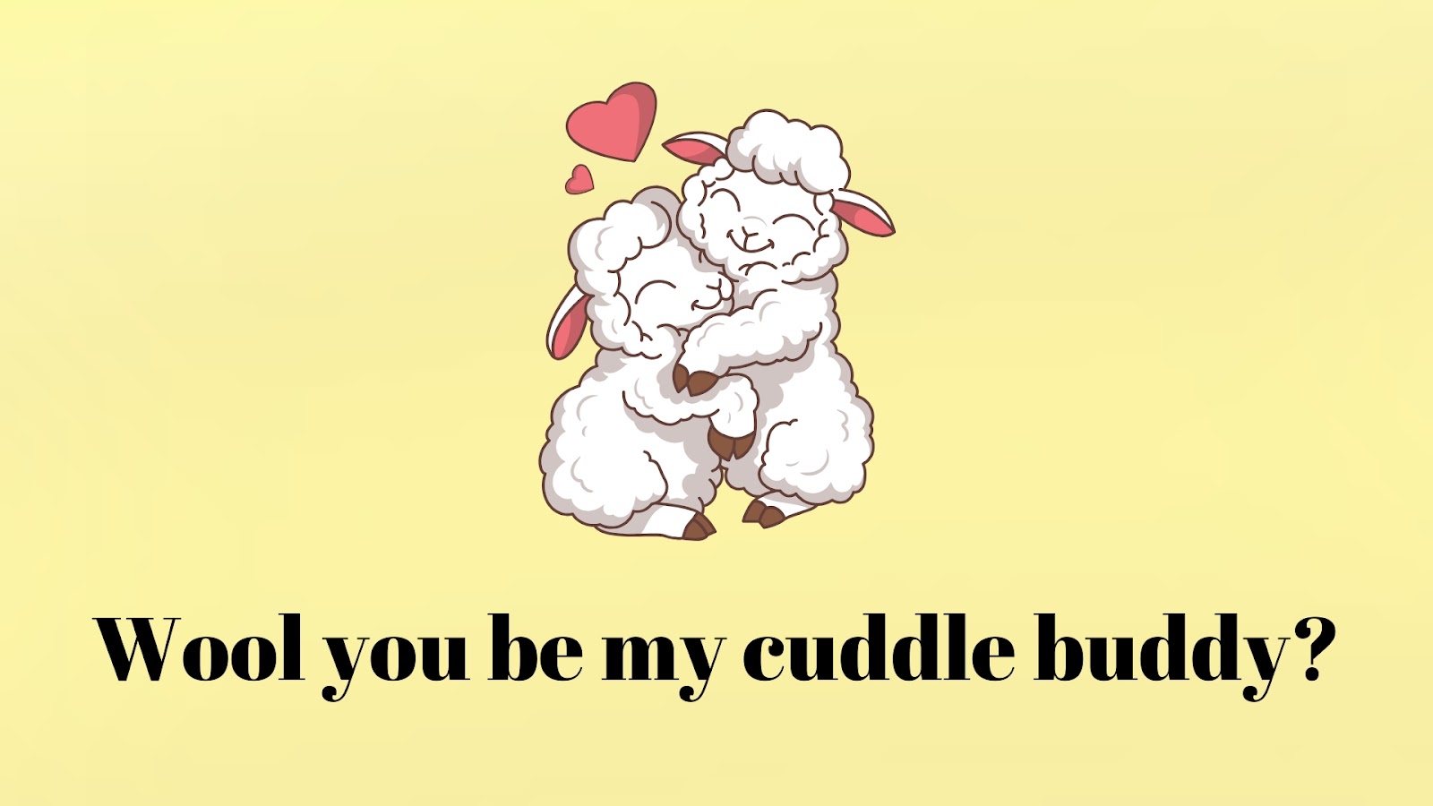 Wool you be my cuddle buddy?