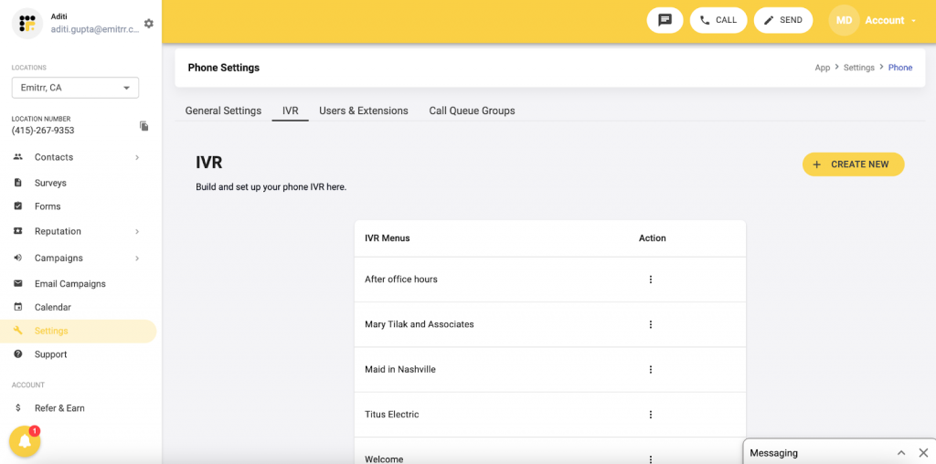 Set Up and Forward Calls to an IVR System