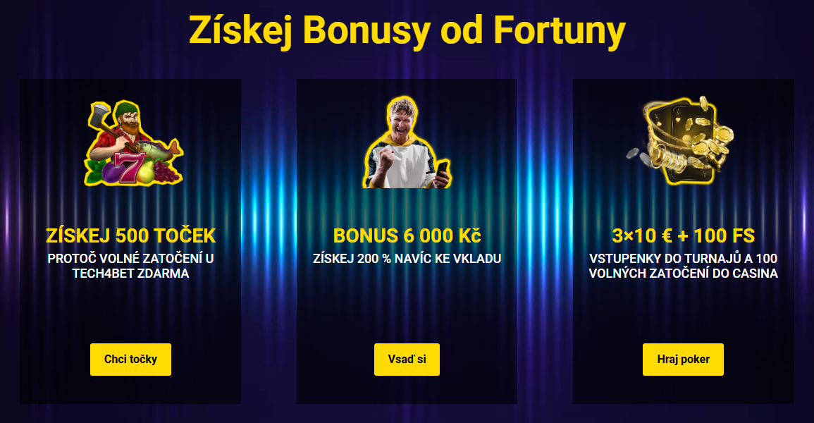 Bonusy v mobilní aplikaci Fortuna