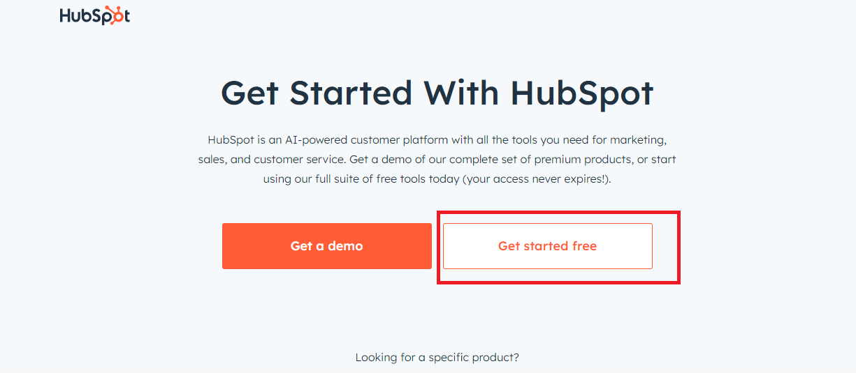 Get Started page on HubSpot