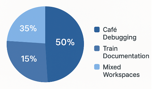 ESR accessories boost SQL productivity by 35% in cafés and 50% during commutes, per user case studies.