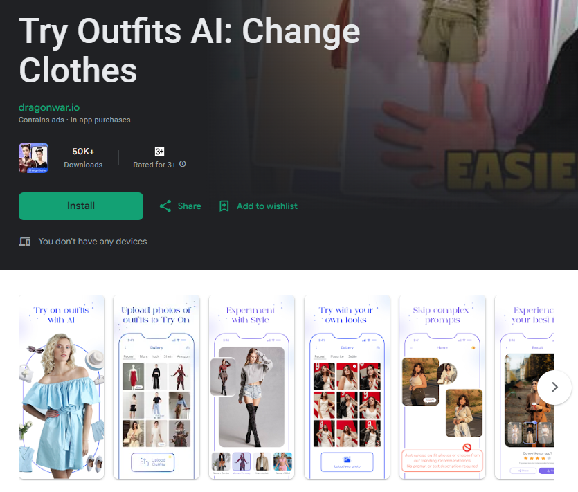 Try Outfits AI - Sexy Clothes Changing Apps