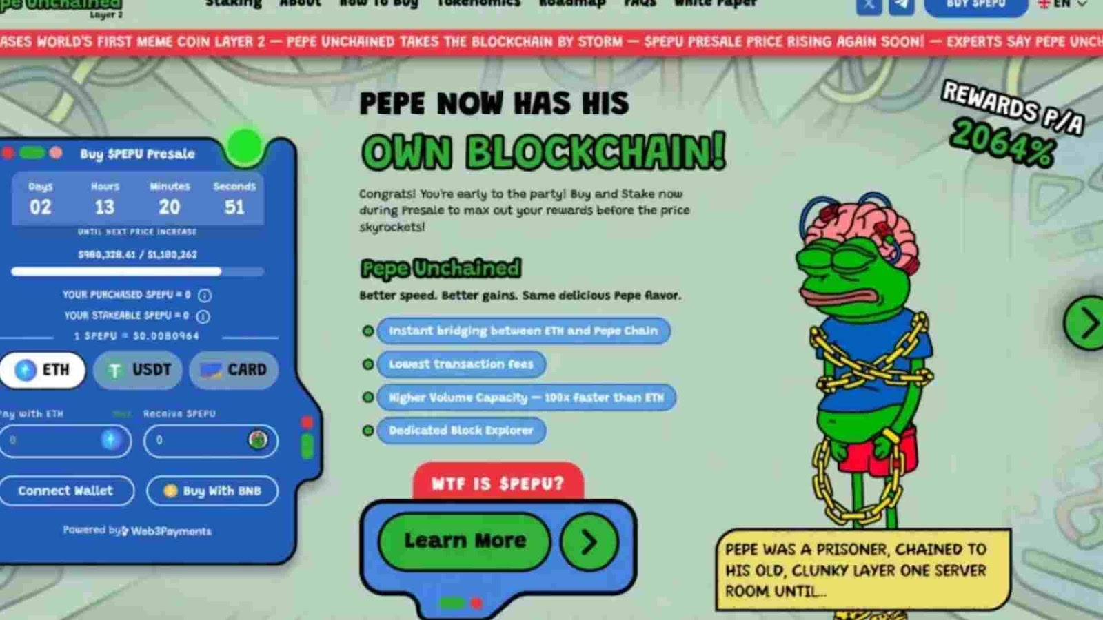 pepe unchained ethereum layer 2 crypto