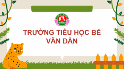 BÀI 11: BÀI TRÌNH CHIẾU CỦA EMLUYỆN TẬPCâu hỏi: Em hãy tạo bài trình chiếu có 2 đến 3 trang để giới thiệu về trường em với các yêu cầu sau:a) Trang chiếu có tên trường.b) Trang chiếu có hình ảnh của trường.c) Trình chiếu toàn màn hình. d) Lưu bài trình chiếu vào thư mục phù hợp trên máy tính.Đáp án chuẩn:Gợi ý VẬN DỤNG