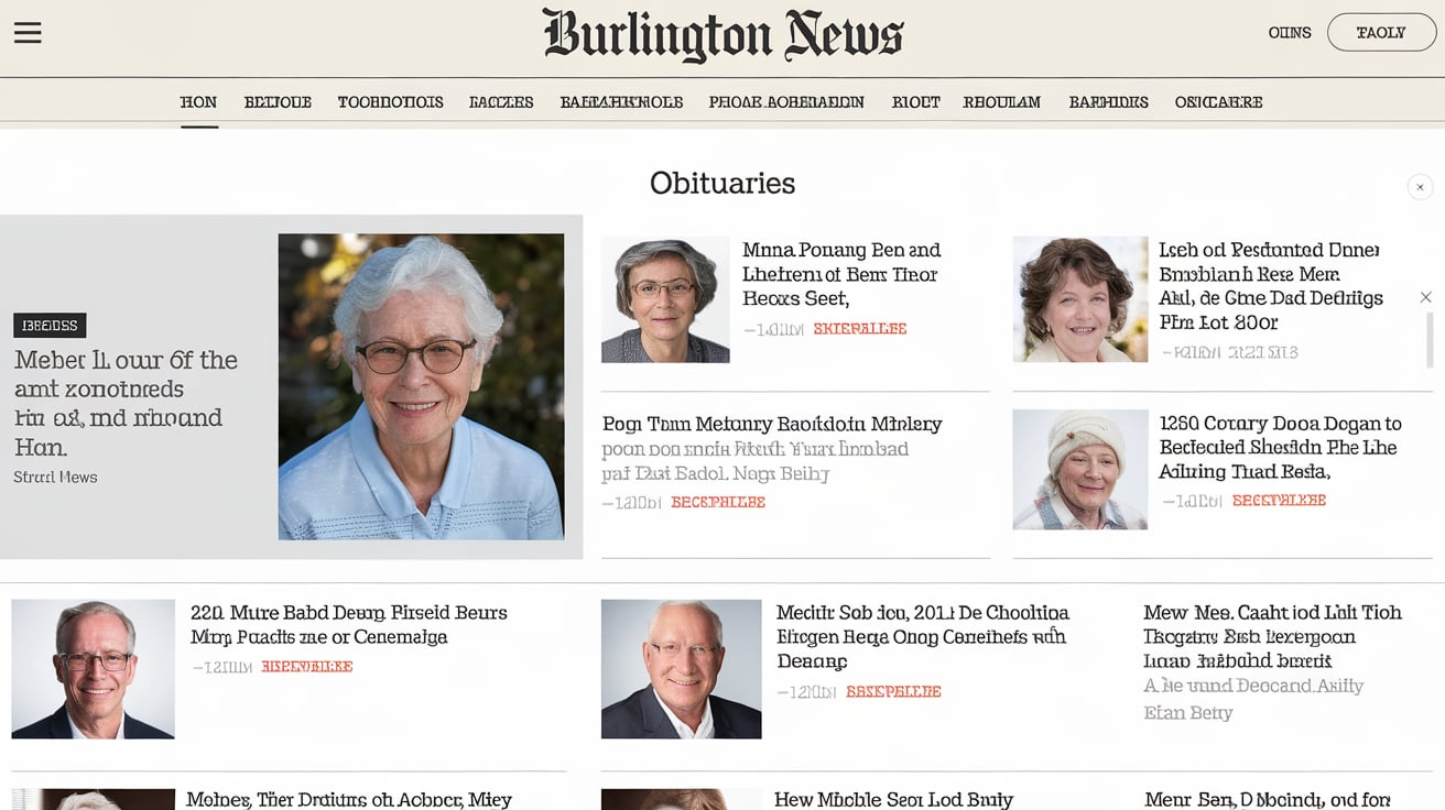 ﻿Burlington Free Press Obituaries