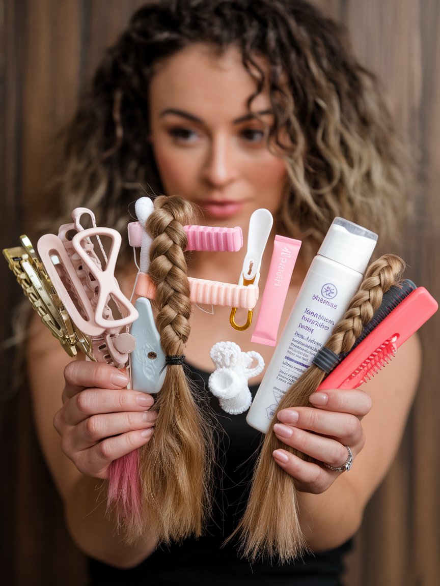 19.  Essential Tools and Products for Braided Hairstyles on Curly Hair