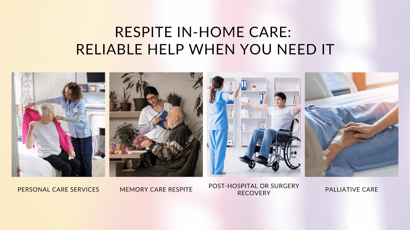 This infographic details four types of respite in-home care