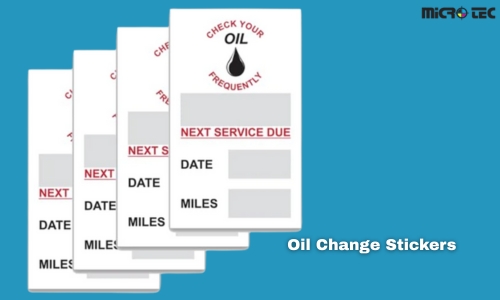 how do oil change stickers work