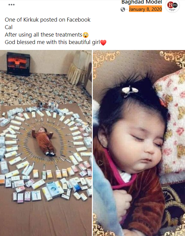 Old Photo of a Baby Surrounded by Her Parents’ Treatments