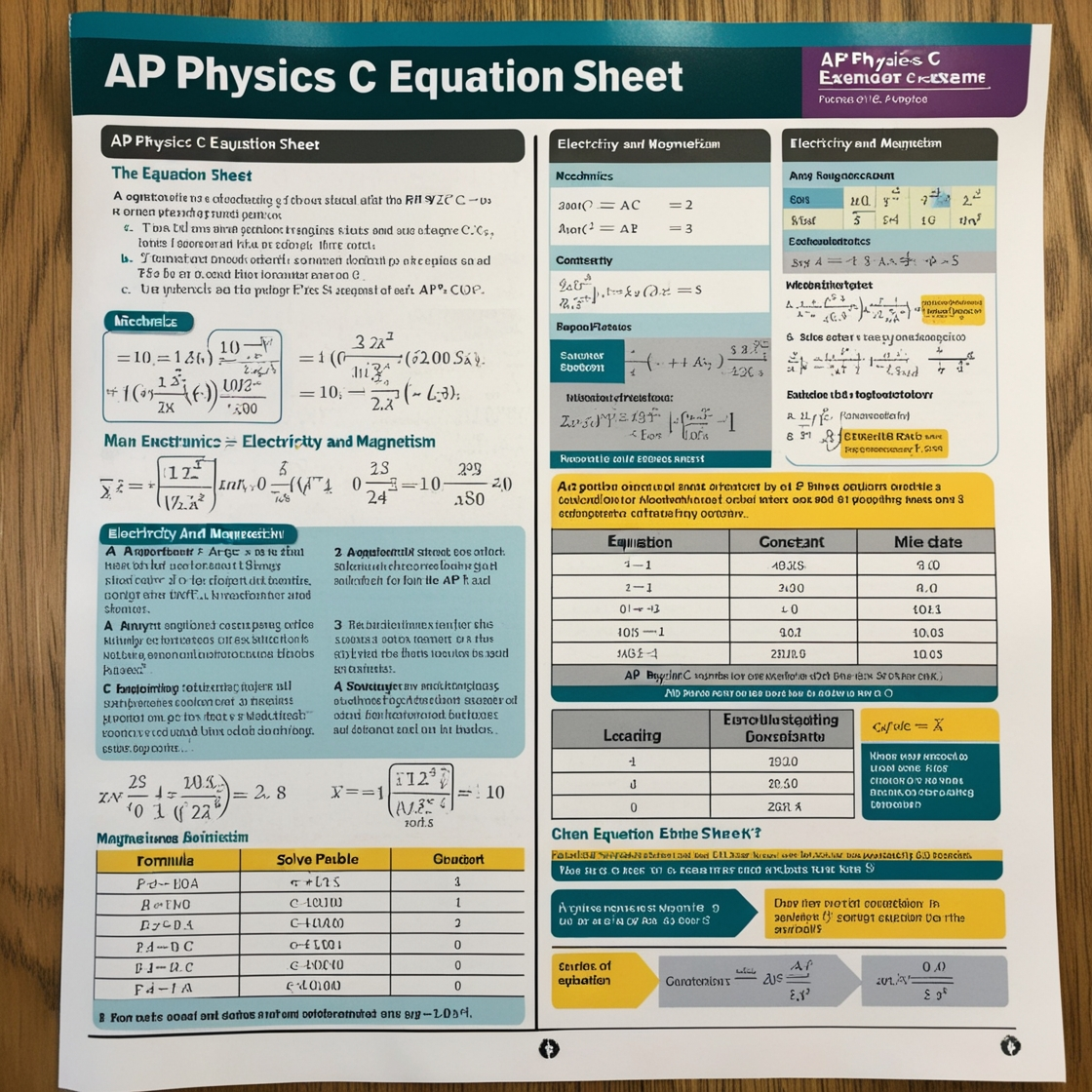 ap physics c equation sheet
