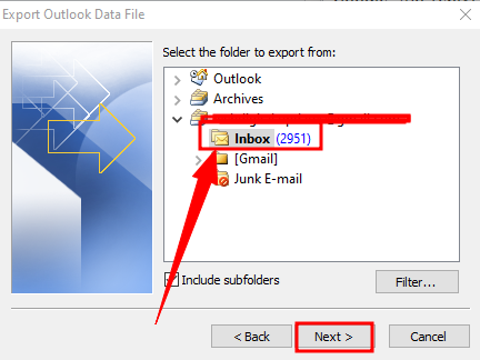 select-the-inbox