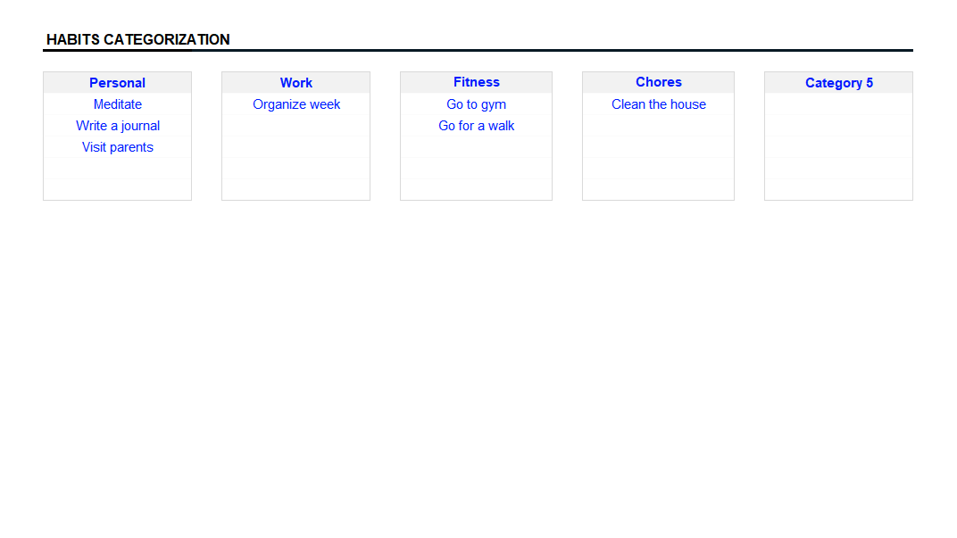 Habit Tracker Template by You Exec