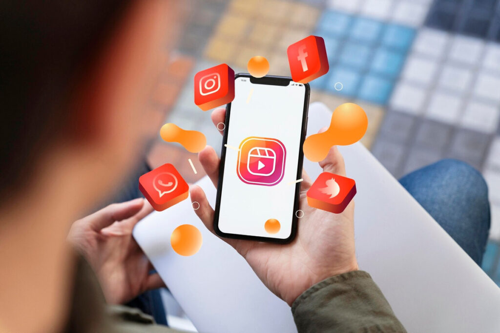 Social media icons where you can make money as a side hustle 