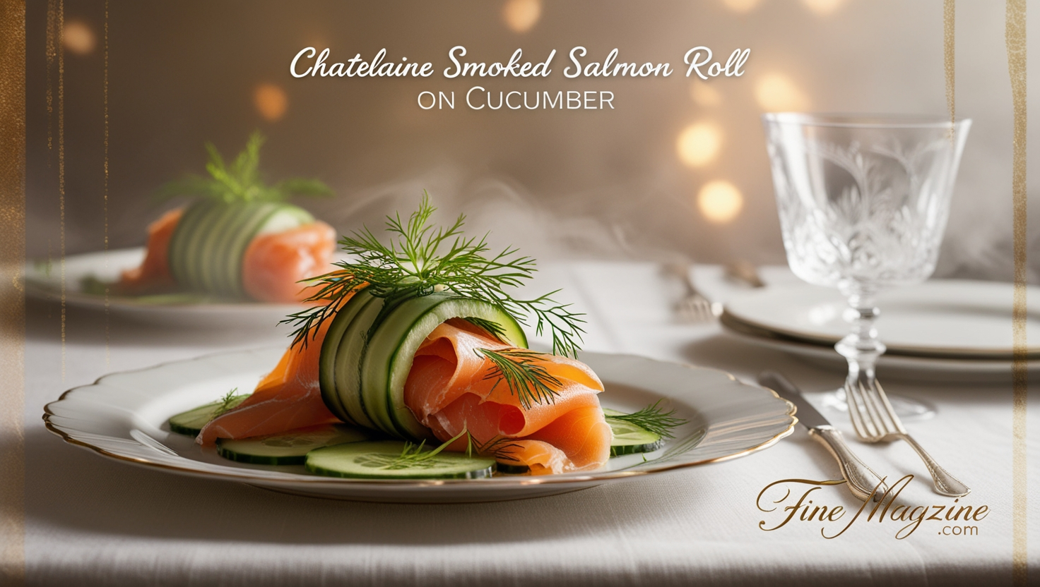 Chatelaine Smoked Salmon Roll on Cucumber Recipe