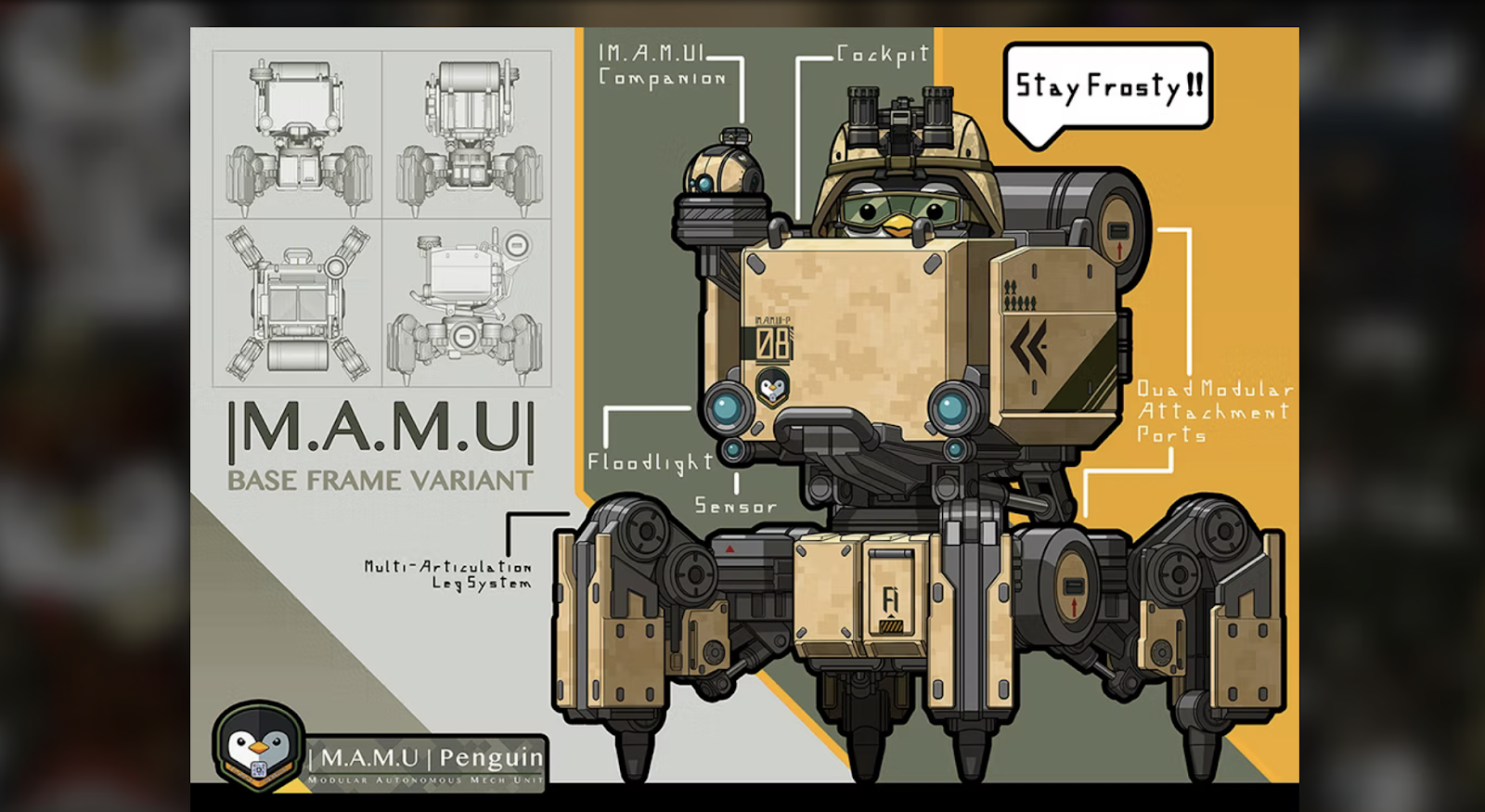 |M.A.M.U|-Penguin x Carryology Unicorn Hunter V4 Patch Set (CAS08)