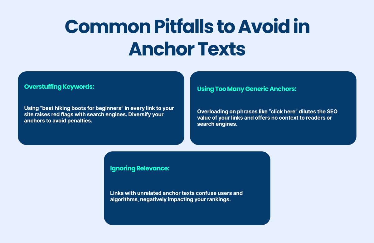 common pitfails to avoid in anchor texts