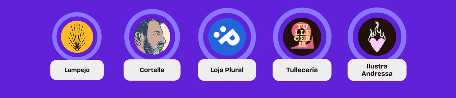 Algumas marcas que fazem parte da Uma Penca