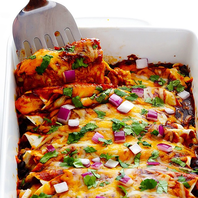 BBQ Chicken Enchiladas