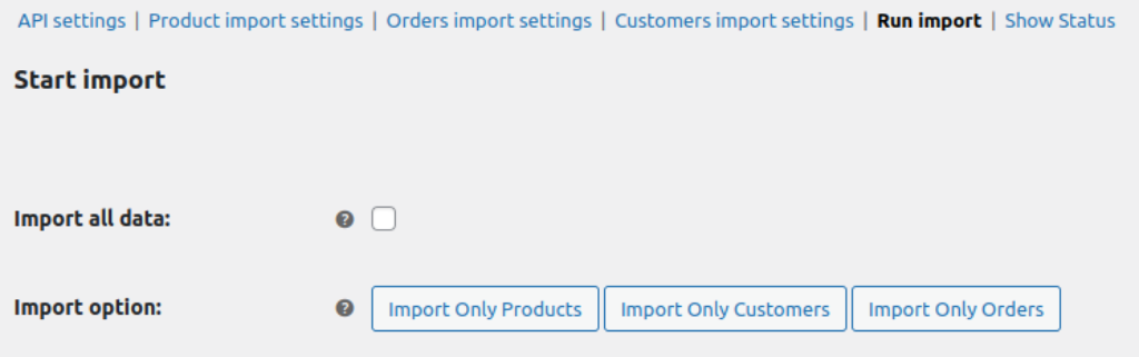 full import