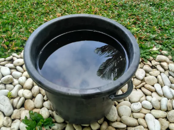 A pot of water on rocks

Description automatically generated