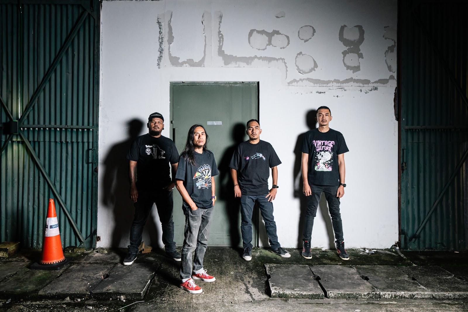 (Dari kiri) Danny Dagor (bass), Andri Aprilino/Aank (vokal), Yusyakh Gusta (gitar), dan Ibung (gitar). (Foto: Dok)