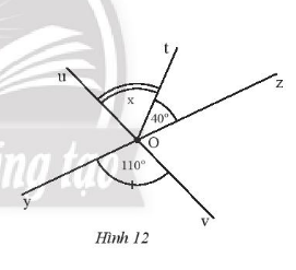 CHƯƠNG 4: GÓC VÀ ĐƯỜNG THẲNG SONG SONGBÀI 1: CÁC GÓC Ở VỊ TRÍ ĐẶC BIỆT1. HAI GÓC KỀ BÙ Bài 1: a) Quan sát Hình 1 và cho biết hai góc xOy  và  yOz có:- Cạnh nào chung?- Điểm trong nào chung?b) Hãy đo các góc xOy; yOz; xOz trong Hình 1 rồi so sánh tổng số đo của xOy và yOz với xOzc) Tính tổng số đo của hai góc mOn và nOp trong Hình 2.Đáp án chuẩn:a) Oy chung, không có điểm trong chung.b) xOy = 30o ; yOz = 45o ; xOz = 75o  xOy+yOz=xOzc) 180oThực hành 1: Quan sát Hình 5.a) Tìm các góc kề với tOzb) Tìm số đo của góc kề bù với mOnc) Tìm số đo của nOyd) Tìm số đo của góc kề bù với tOzĐáp án chuẩn:a) zOn;  zOy;  zOmb) 150oc)  90od) 135oVận dụng 1: Hình 6 mô tả con dao và bàn cắt. Hãy tìm hai góc kề bù có trong hình. Đáp án chuẩn:xOy và  yOz.2. HAI GÓC ĐỐI ĐỈNH Bài 2: Cho hai đường thẳng xy và zt cắt nhau tại O (Hình 7). Ta gọi tia Oy là tia đối của tia Ox và gọi tia Ot là tia đối của tia Oz. Hãy cho biết quan hệ về cạnh, quan hệ về đỉnh của O1 và O3 Đáp án chuẩn:O1 và O3 có mỗi cạnh của góc này là cạnh đối của một cạnh của góc kia.O1 và O3 có chung đỉnh.Thực hành 2: a) Vẽ hai đường thẳng ab và cd cắt nhau tại điểm I. Xác định các cặp góc đối đỉnh trên hình vẽb) Vẽ góc xOy rồi vẽ góc tOz đối đỉnh với góc xOyc) Cặp góc xDy và zDt trong Hình 8a và cặp góc xMz và tMy trong Hình 8b có phải là các cặp góc đối đỉnh hay không? Hãy giải thích tại sao?Đáp án chuẩn:a) Các cặp góc đối đỉnh trên hình vẽ là: aId và bIc ; aIc và bIdb) c) Cặp góc xDy và zDt trong Hình 8a và cặp góc xMz và tMy trong Hình 8b không phải là các cặp góc đối đỉnh vì mỗi cạnh của góc này không là cạnh đối của một cạnh của góc kiaVận dụng 2: Hai chân chống AB và CD của cái bàn xếp ở Hình 9 cho ta hình ảnh hai đường thẳng cắt nhau tại điểm O. Hãy chỉ ra các góc đối đỉnh trong hình. Đáp án chuẩn: DOB và COA;  BOC và AOD3. TÍNH CHẤT CỦA HAI GÓC ĐỐI ĐỈNHBài 3: Quan sát hình 10.a) Hãy dùng thước đo góc để đo O1 và O3 So sánh số đo hai góc đó.b) Hãy dùng thước đo góc để đo O2 và O4. So sánh số đo hai góc đóĐáp án chuẩn:a) O1 = 135o ; O3 = 135o  O1= O3b) O2= 45o ; O2= 45o O2= O4Thực hành 3: Quan sát hình 12a) Tìm góc đối đỉnh của yOv. b) Tính số đo của uOzĐáp án chuẩn:a) zOu b) 110∘Vận dụng 3: Tìm số đo x của uOt trong Hình 12.Đáp án chuẩn:x = 70∘BÀI TẬP