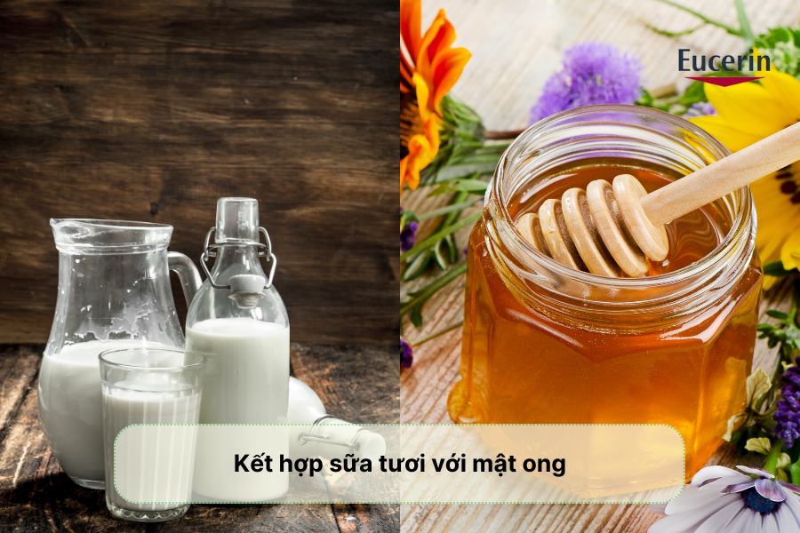 Kết hợp sữa tươi với mật ong