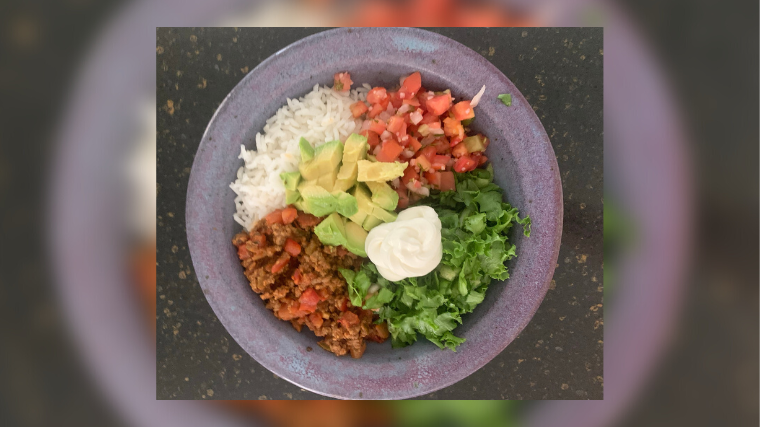 beef taco bowl