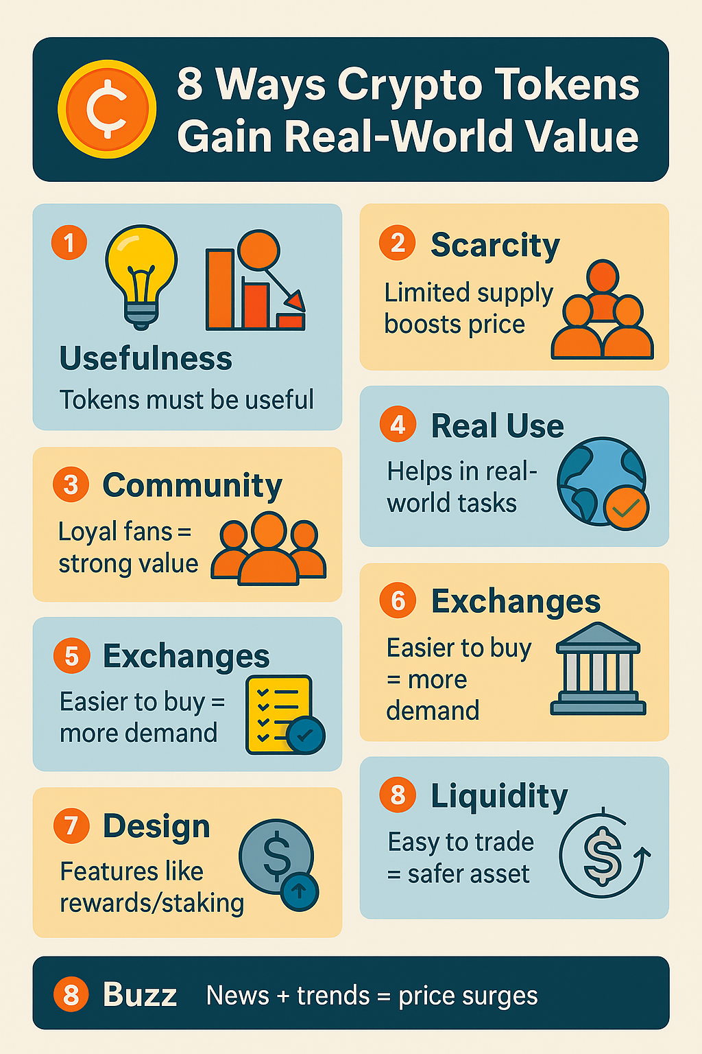  Infographic: How Crypto Tokens Gain Real-World Value
