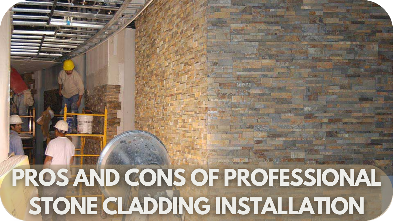 Explore the pros and cons of hiring professionals for stone cladding installation.