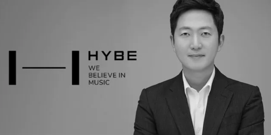 This contains an image of HYBE CEO Lee Jae Sang's 