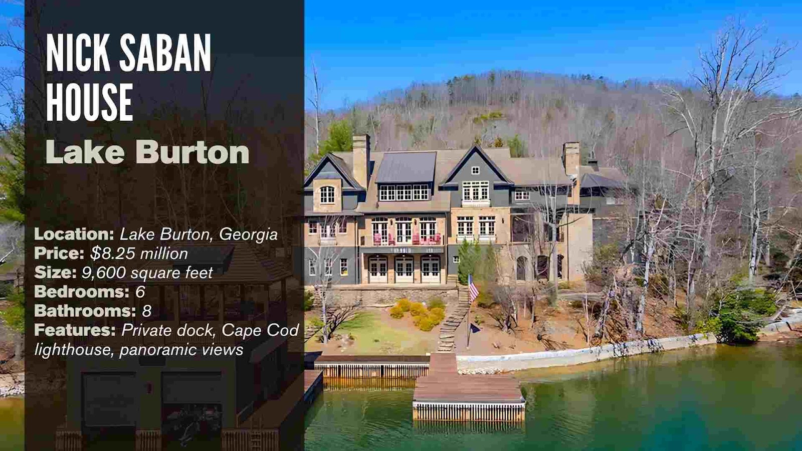 Exploring Nick Saban’s Lake Burton