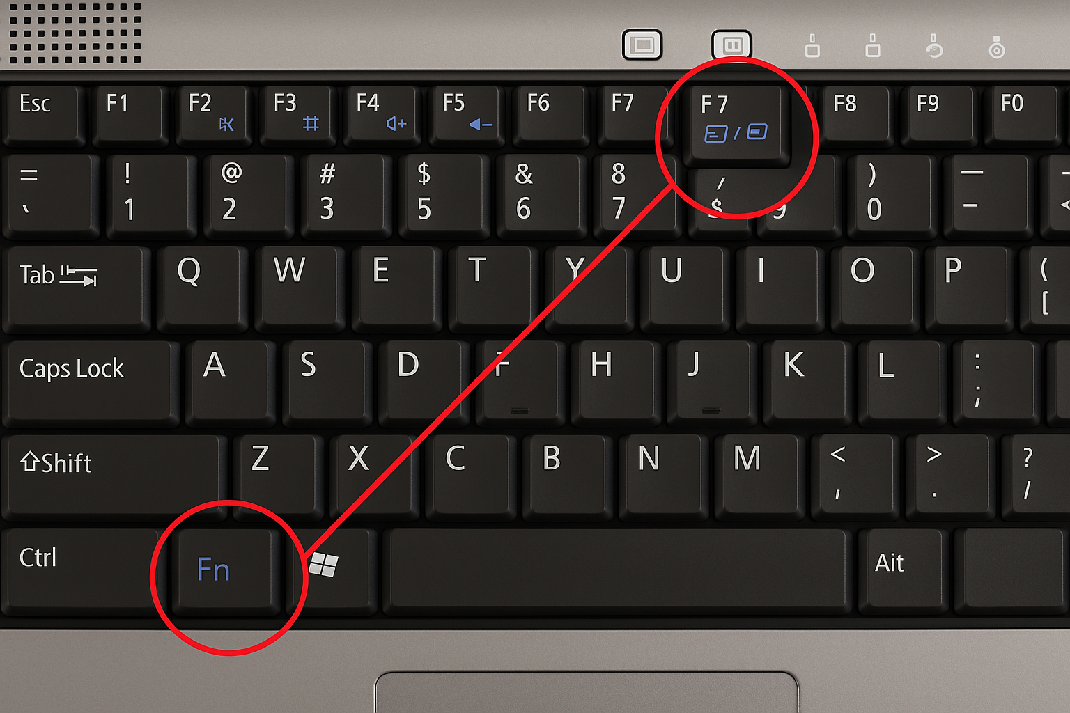 Cách kết nối laptop với máy chiếu bằng phím tắt