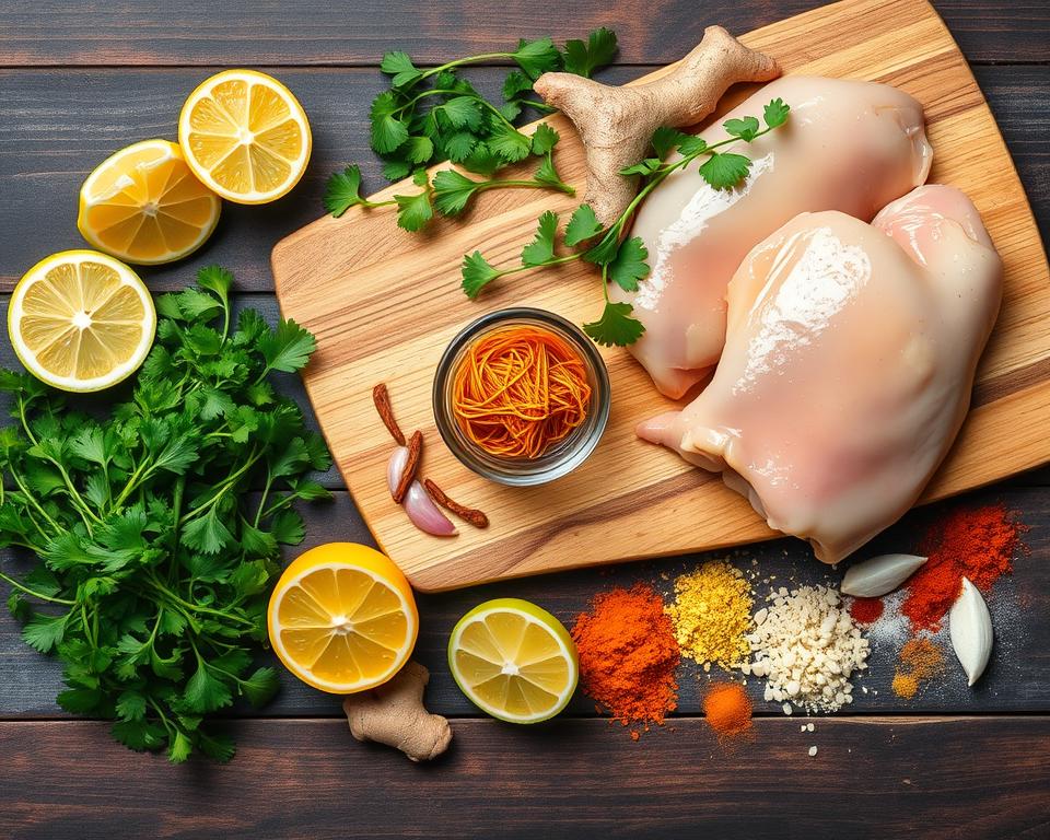 saffron chicken ingredients