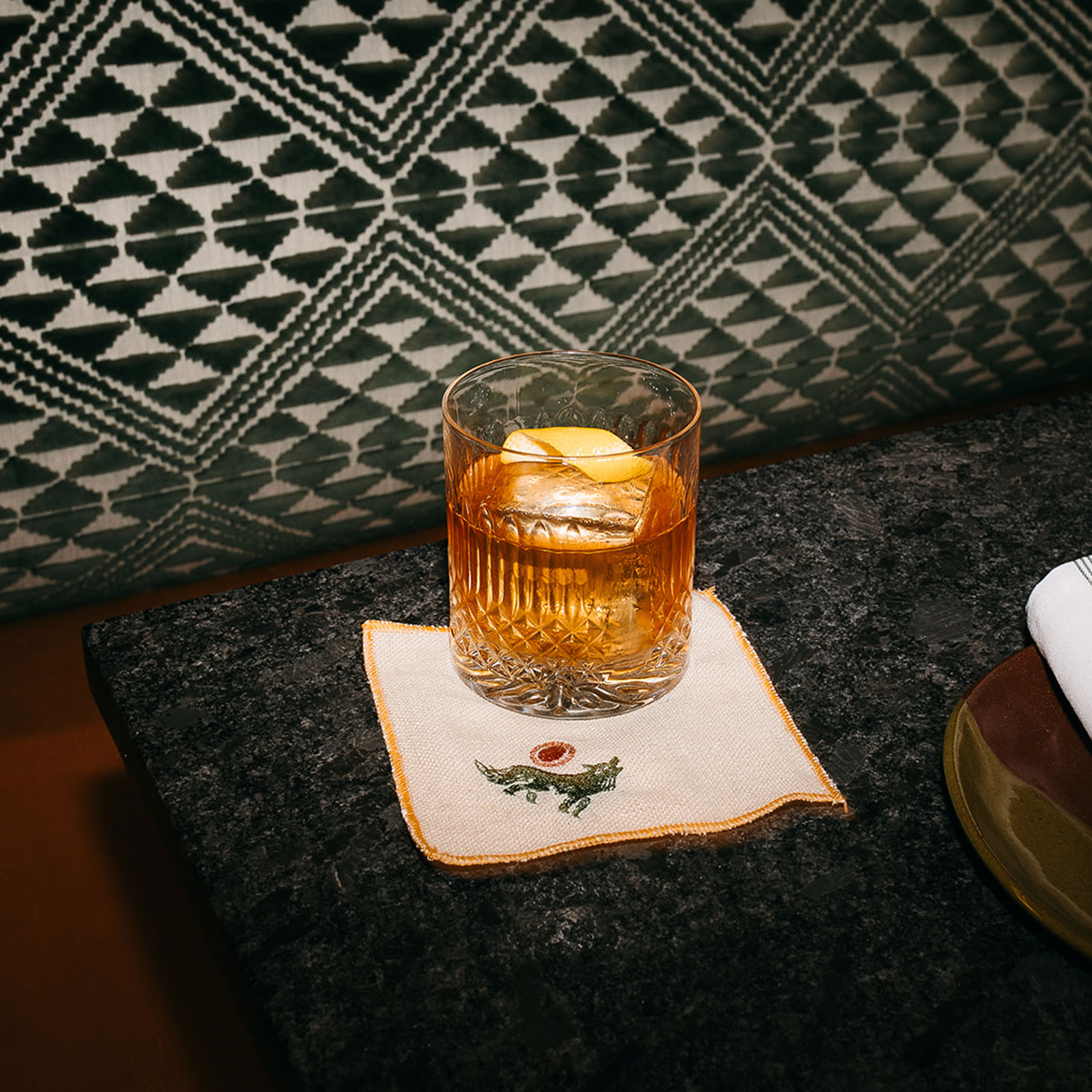 House cocktail served at Little Coyote, a chef-owned Chattanooga TN restaurant known for mezcal and elevated drinks