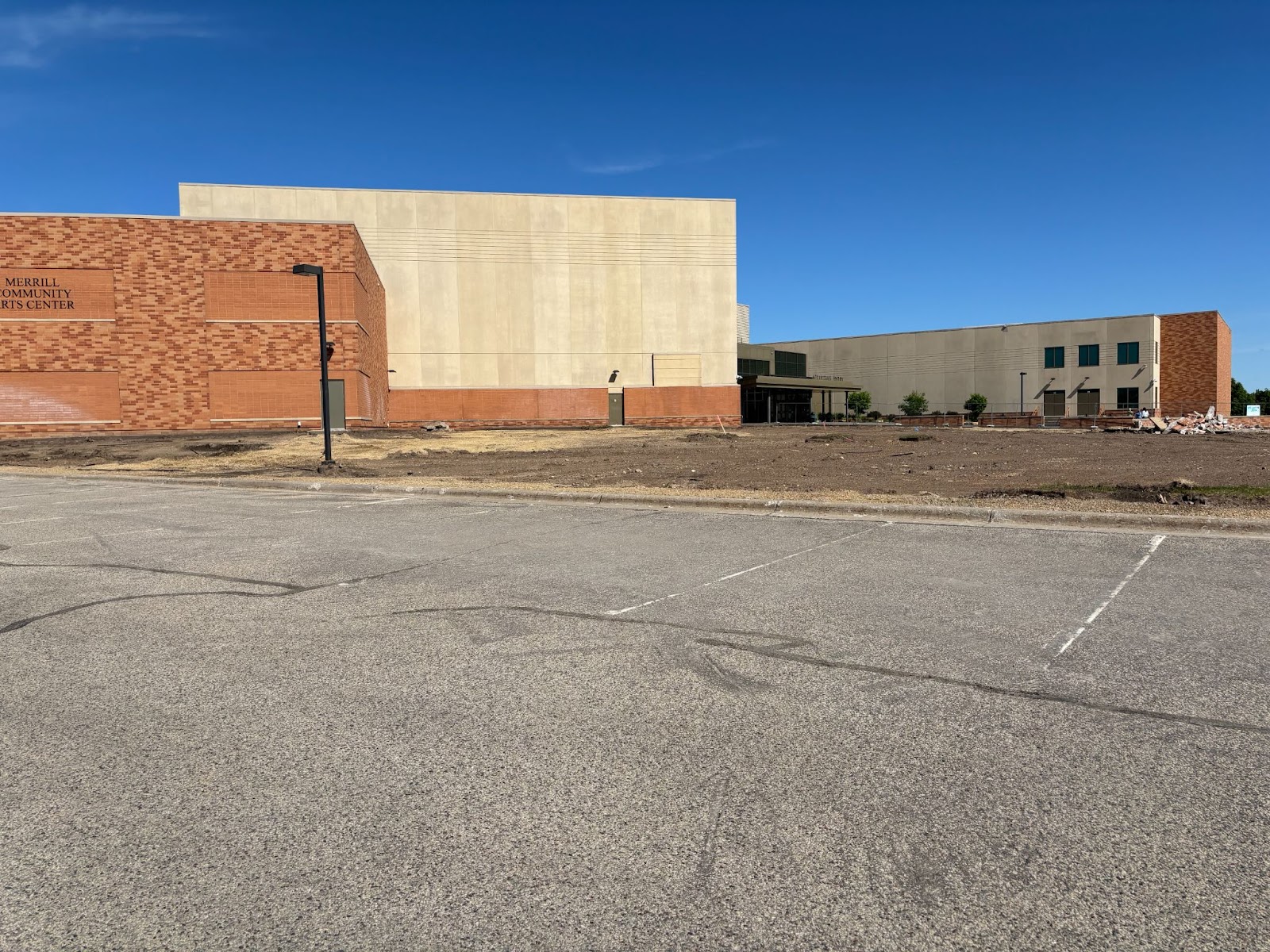 A road with a building 