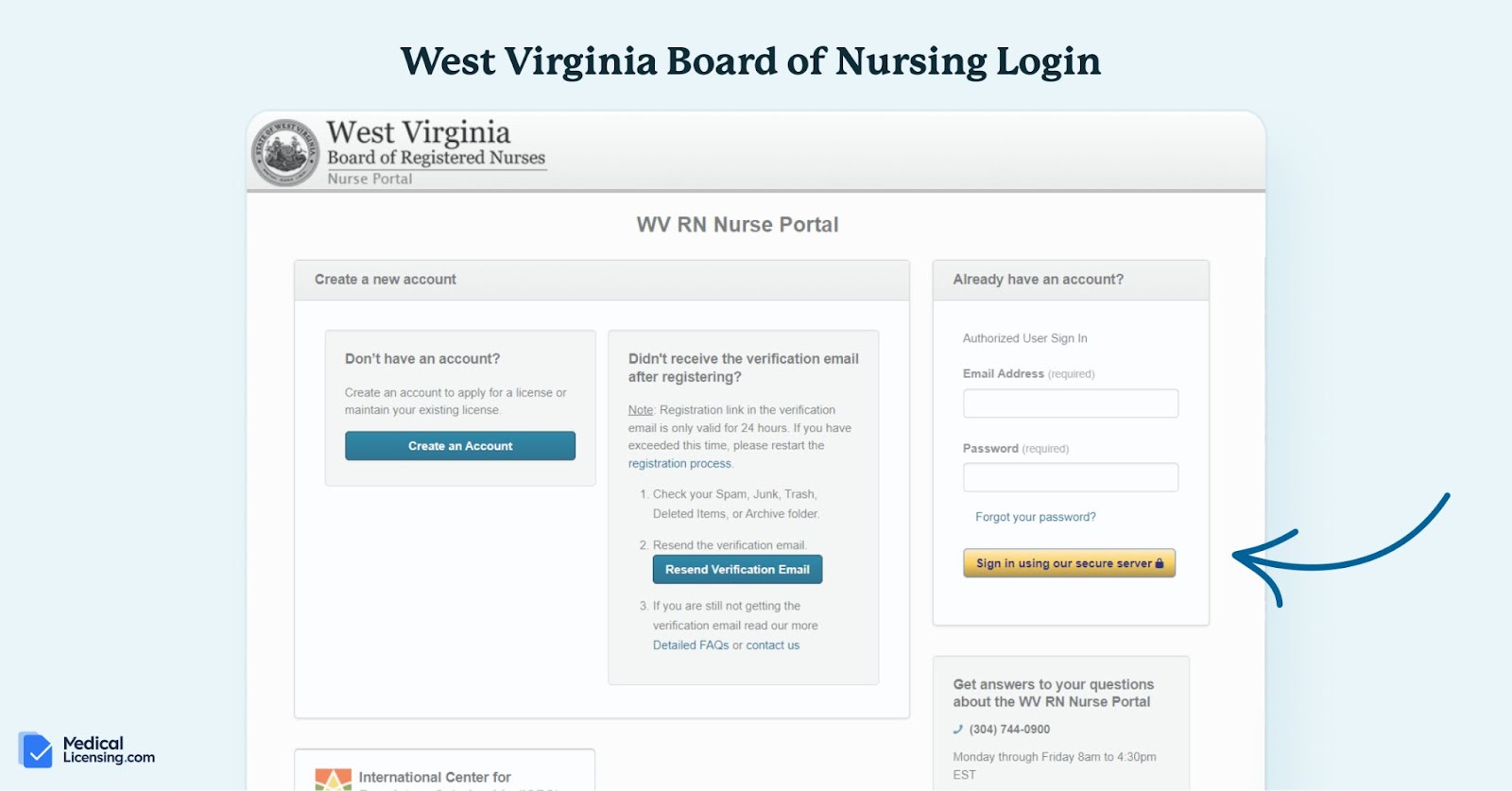 west virginia board of nursing login