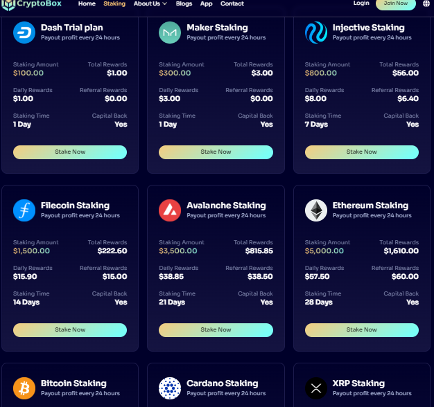 Short-Term Staking Contracts