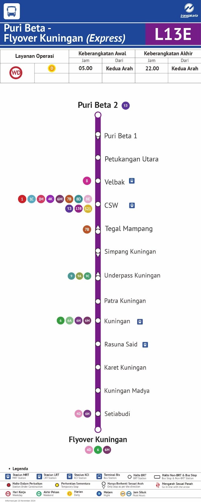 Routes for Transjakarta Corridor 14 and L13E. Source:&nbsp;transjakarta.co.id/peta-rute&nbsp; 