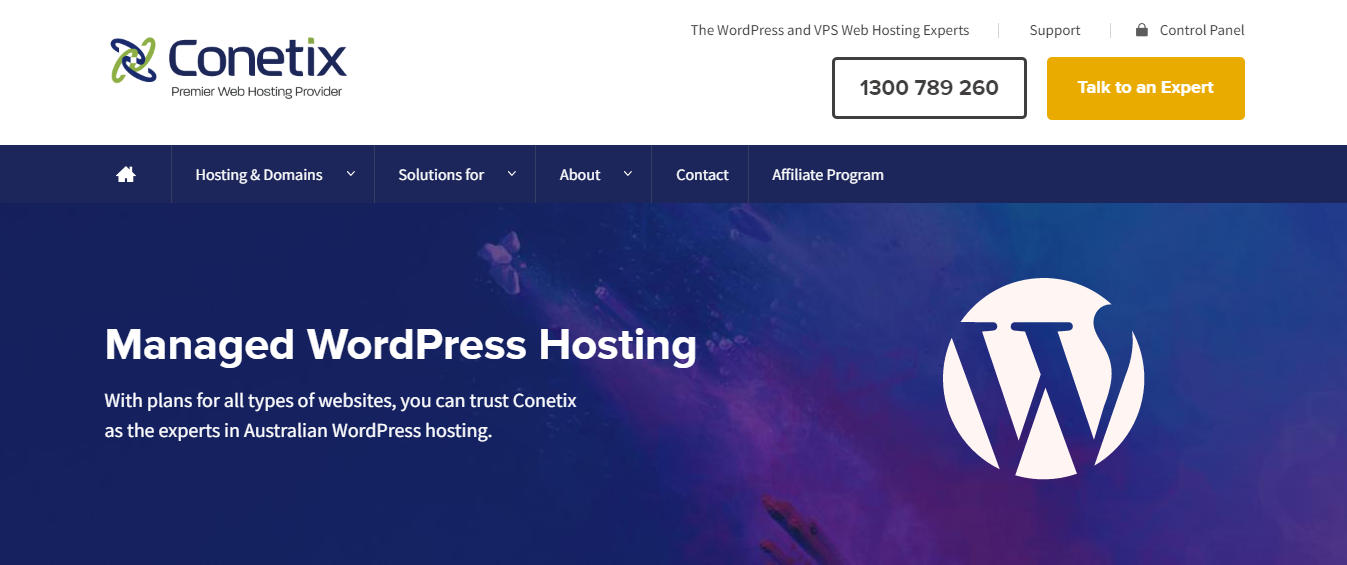 Conetix WordPress hosting